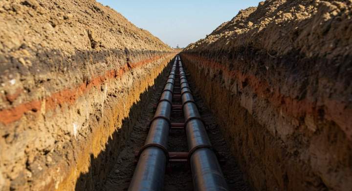 tranchees de canalisation